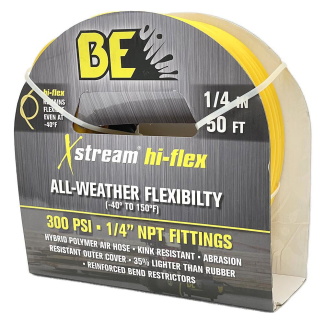 BE Power Equipment 42.010.031 1/4" x 50' XStream Hi-Flex All Weather Air Hose