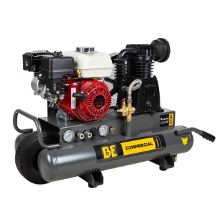 BE Power Equipment AC658HB 13.8CFM 8Gallon Gas Air Compressor, Honda GX200