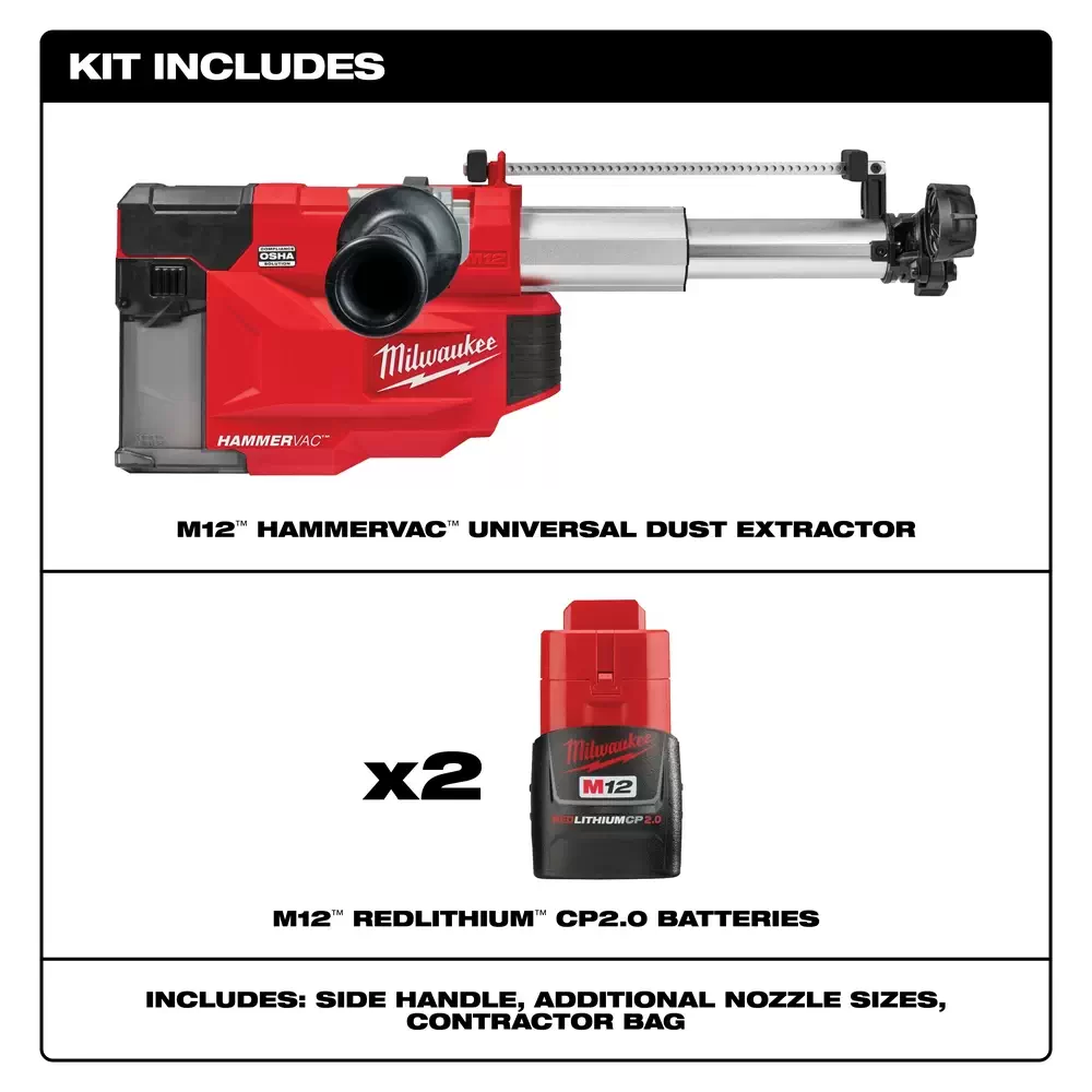 Milwaukee 2509 22 M12 12 Volt Lithium Ion Cordless HAMMERVAC