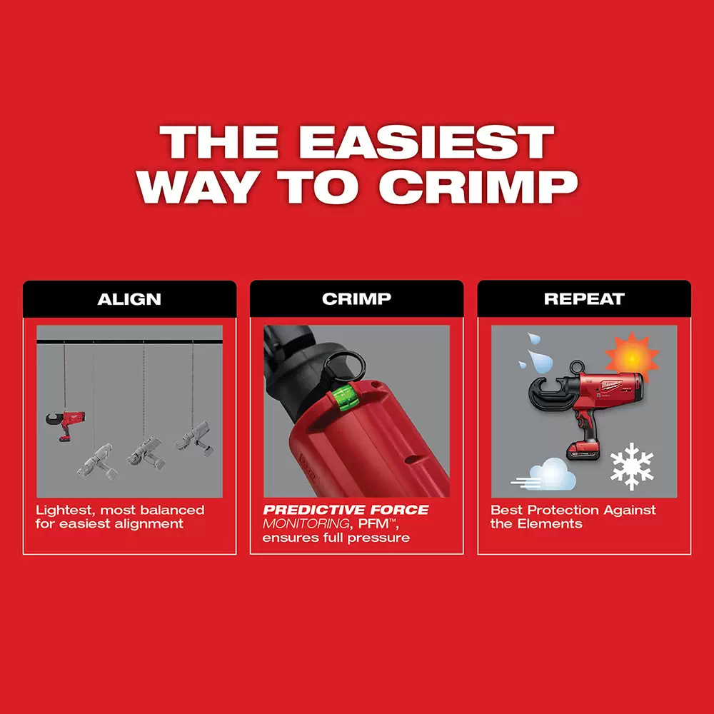 Milwaukee 2778-22 M18 18 Volt Lithium-Ion Cordless Force Logic 12T Utility  Crimper Kit