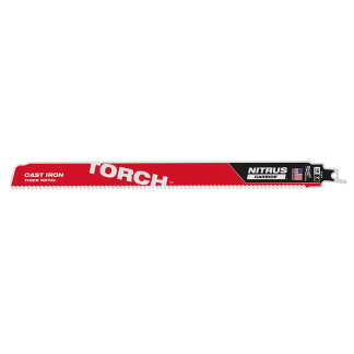 Milwaukee 48-00-5263 12 in. 7 TPI The TORCH with NITRUS Carbide SAWZALL Blade SAWZALL Reciprocating Saw Blade - 1 Pack