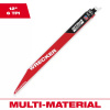 Milwaukee 48-00-5273 12 in. 6 TPI WRECKER Nitrus Carbide Teeth Multi-Material Cutting SAWZALL Reciprocating Saw Blade - 1 Pack