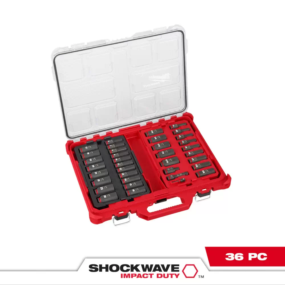 Impact socket set on sale milwaukee