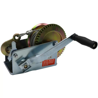 Braber 64.500.250 2500lb. Capacity Hand Winch with 10' Braided Steel Cable