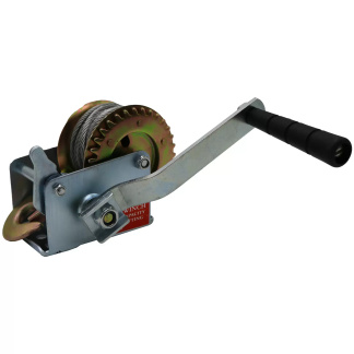 Braber 64.500.800 1000lb. Capacity Hand Winch with 10' Braided Steel Cable