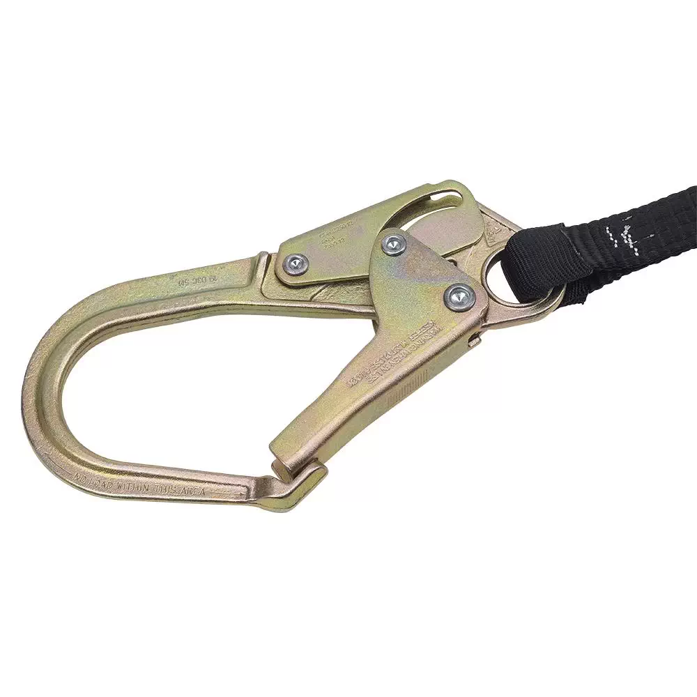 PeakWorks V8104724 4′ E6 Shock Absorbing Lanyard, SP Single Leg Snap Hooks