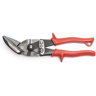 Crescent Wiss 9-1/4" Metalmaster Offset Straight and Left Cut Aviation Snip M6R, Red