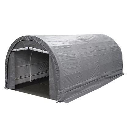 Western Rugged 31913 10' x 20' x 8' All Season Premium Round Top Canopy 14X14 Weave UV Treated