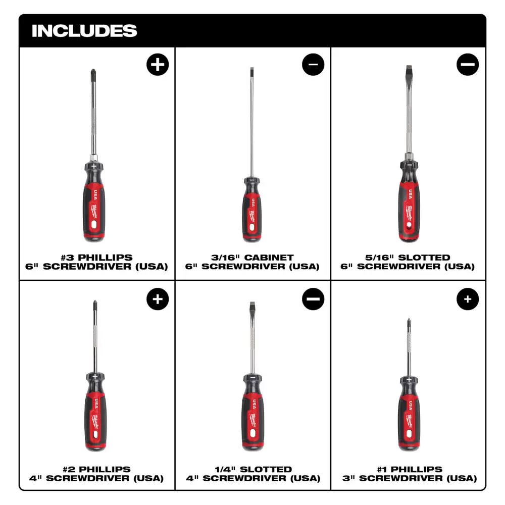 Ensemble de Tournevis de Précision Milwaukee 6 pcs