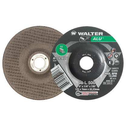 Walter Surface Technologies 08L500 Grinding Wheel  5&quot; X  1/4&quot;  A24