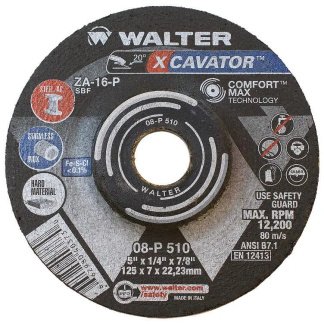 Walter Surface Technologies 08P510 Grinding Wheel 5&quot; X  1/4&quot; X 7/8&quot;