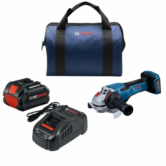 BOSCH GWS18V-13PB14 PROFACTOR™ 18V Spitfire 5 – 6 In. Angle Grinder with Paddle Switch with (1) CORE18V 8.0 Ah PROFACTOR™ Performance Battery