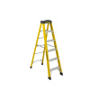 Featherlite 6906 6' Extra-Heavy Duty Fiberglass Step Ladder, Type 1A 300lb Capacity, 6900 Series