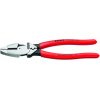 KNIPEX 09 11 240 SBA 9 1/2" High Leverage Lineman's Pliers New England with Fish Tape Puller & Crimper
