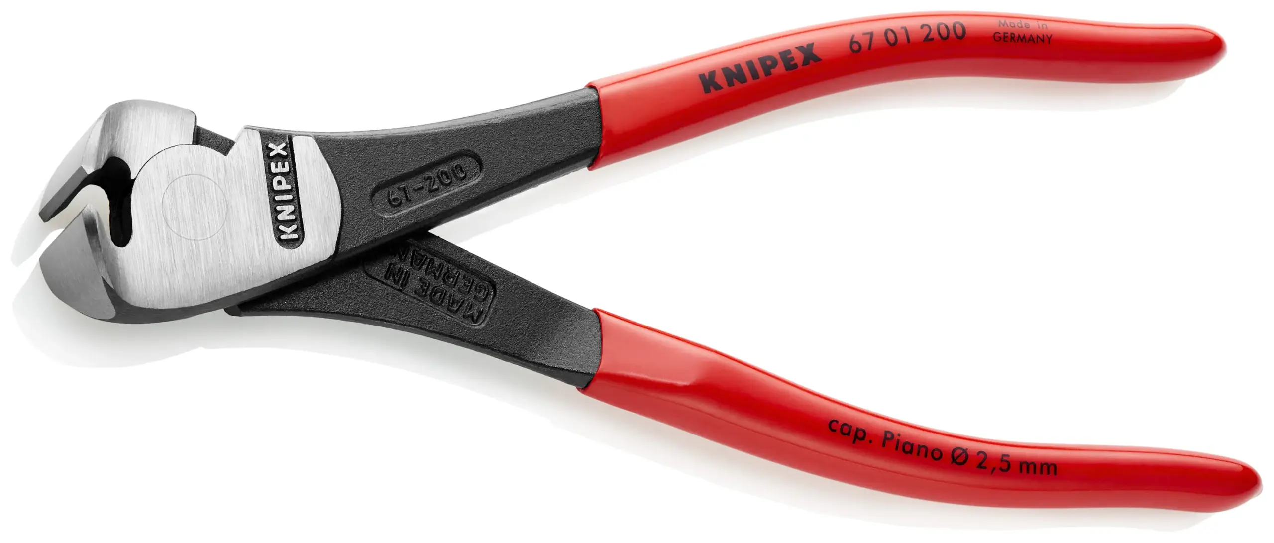 KNIPEX 67 01 200 8″ High Leverage End Cutting Nippers | Adam's