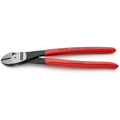 KNIPEX 74 21 250 SBA 10" High Leverage 12° Angled Diagonal Cutters