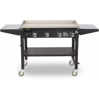 Pit Boss PB757GS Cast Iron Gas Griddle, 4 62000-BTU Stainless Steel Burners