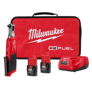 Milwaukee 2567-22 M12 FUEL 12 Volt Lithium-Ion Brushless Cordless 3/8 in. High Speed Ratchet Kit
