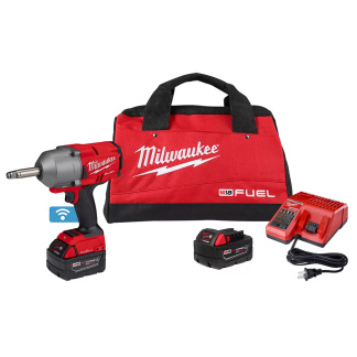Milwaukee 2769-22R M18 FUEL 18 Volt Lithium-Ion Brushless Cordless ONE-KEY 1/2 in. Ext Anvil Controlled Torque Impact Wrench Kit w/Resistant Batteries