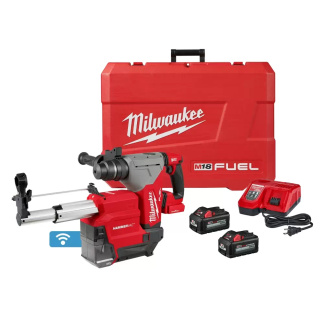 Milwaukee 2915-22DE M18 FUEL 1-1/8 in. SDS Plus Rotary Hammer w/ ONE-KEY &amp;amp; HAMMERVAC Dedicated Dust Extractor Kit
