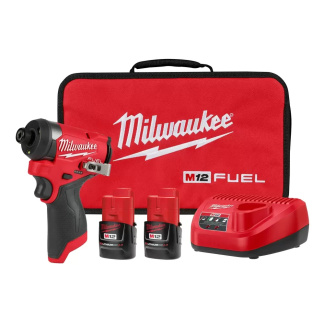 Milwaukee 3453-22 M12 FUEL 12 Volt Lithium-Ion Brushless Cordless 1/4 in. Hex Impact Driver Kit