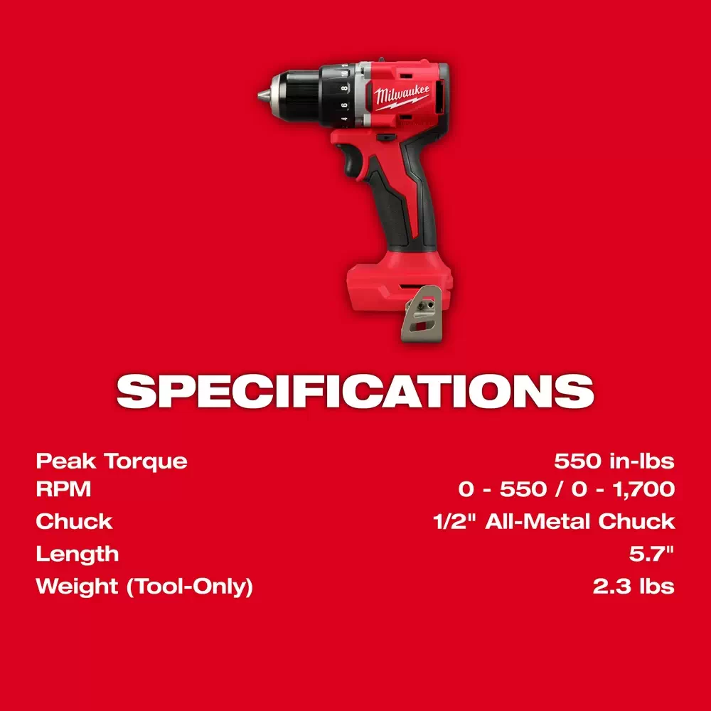 Milwaukee brushless drill shop tool only