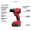 Features for the 1/2" Drill in the Milwaukee 3692-22CT M18 Compact Brushless 2-Tool Combo Kit