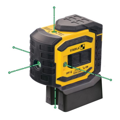 STABILA 03165 LA-5PG: 5-point laser, 5-piece set