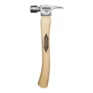 Stiletto FH10C 10 oz Titanium Smooth Face Hammer with 14.5 in. Curved Hickory Handle