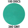 Klingspor 353176 FP 77 K T-ACT 5" H&L 0-Hole 280 Grit Sanding Discs, 100PK