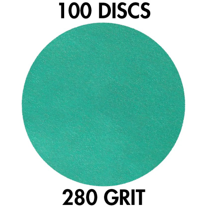 Klingspor 353176 FP 77 K T-ACT 5" H&L 0-Hole 280 Grit Sanding Discs, 100PK