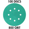 Klingspor 362244 FP 77 K T-ACT GLS5 5" H&L 8-Hole 800 Grit Sanding Discs, 100PK
