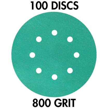 Klingspor 362244 FP 77 K T-ACT GLS5 5" H&L 8-Hole 800 Grit Sanding Discs, 100PK