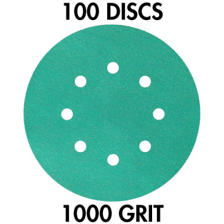 Klingspor 362245 FP 77 K T-ACT GLS5 5" H&L 8-Hole 1000 Grit Sanding Discs, 100PK