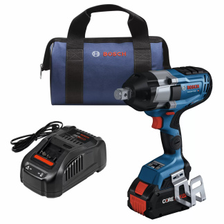 BOSCH GDS18V-770CB14 PROFACTOR 18V Cordless Connected 3/4" Impact Wrench Friction Ring and Thru-Hole Kit, (1) 8Ah Battery