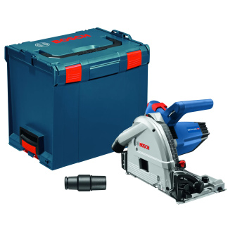 BOSCH GKT13-225L Corded 6-1/2" Track Saw with Plunge Action and L-Boxx Carrying Case, 13A