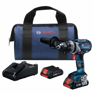 BOSCH GSR18V-975CB25 18V Brushless Connected-Ready 1/2" Drill/Driver Kit with (2) 4Ah Batteries