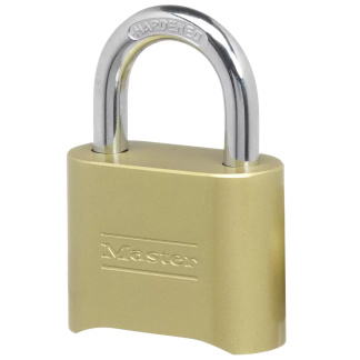 Master Lock 175DLH 2 in (51mm) Wide Resettable Combination Brass Padlock with 2-1/4in (57mm) Shackle