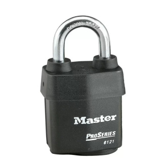 Master Lock 6121D 2-1/8in (54mm) Wide ProSeries Weather Tough Laminated Steel Rekeyable Pin Tumbler Padlock