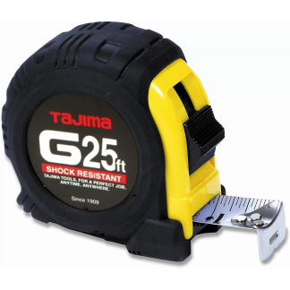 Tajima G-25BW G-Series 25' x 1" SAE Tape Measure