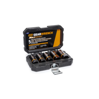 GEARWRENCH 86070 5 Pc. 1/2" Drive Bolt Biter™ Deep Extraction Socket Set