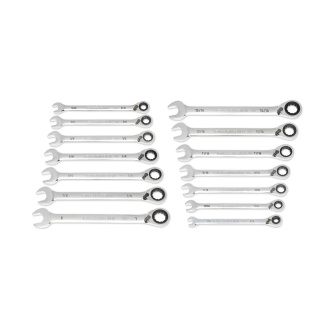 GEARWRENCH 86660 14 Pc. 90-Tooth 12 Point SAE Reversible Ratcheting Wrench Set