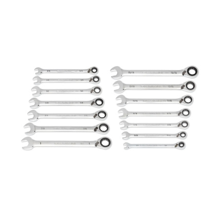 GEARWRENCH 86660 14 Pc. 90-Tooth 12 Point SAE Reversible Ratcheting Wrench Set