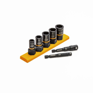 GEARWRENCH 87911 7 Pc. 1/4" & 3/8" Drive Metric Bolt Biter™ Impact Extraction Socket Set