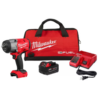 Milwaukee 2967-21B M18 FUEL 1/2" High Torque Impact Wrench w/ Friction Ring Kit, (1) 5AH