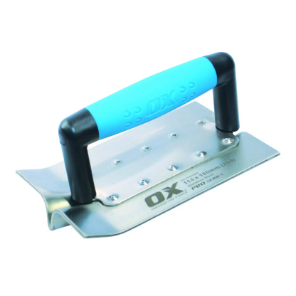 OX Tools OX-P404925 OX Pro Series 4-1/2" x 7" Stainless Medium Concrete Groover, 1" Deep x 1/2" Wide /w OX Grip