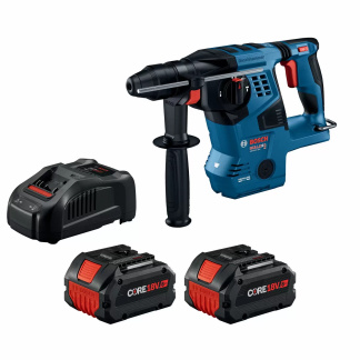 Bosch GBH18V-28CK28 18V Brushless Connected-Ready SDS-plus Bulldog 1-1/8 In. Rotary Hammer (2) 8 Ah Batteries