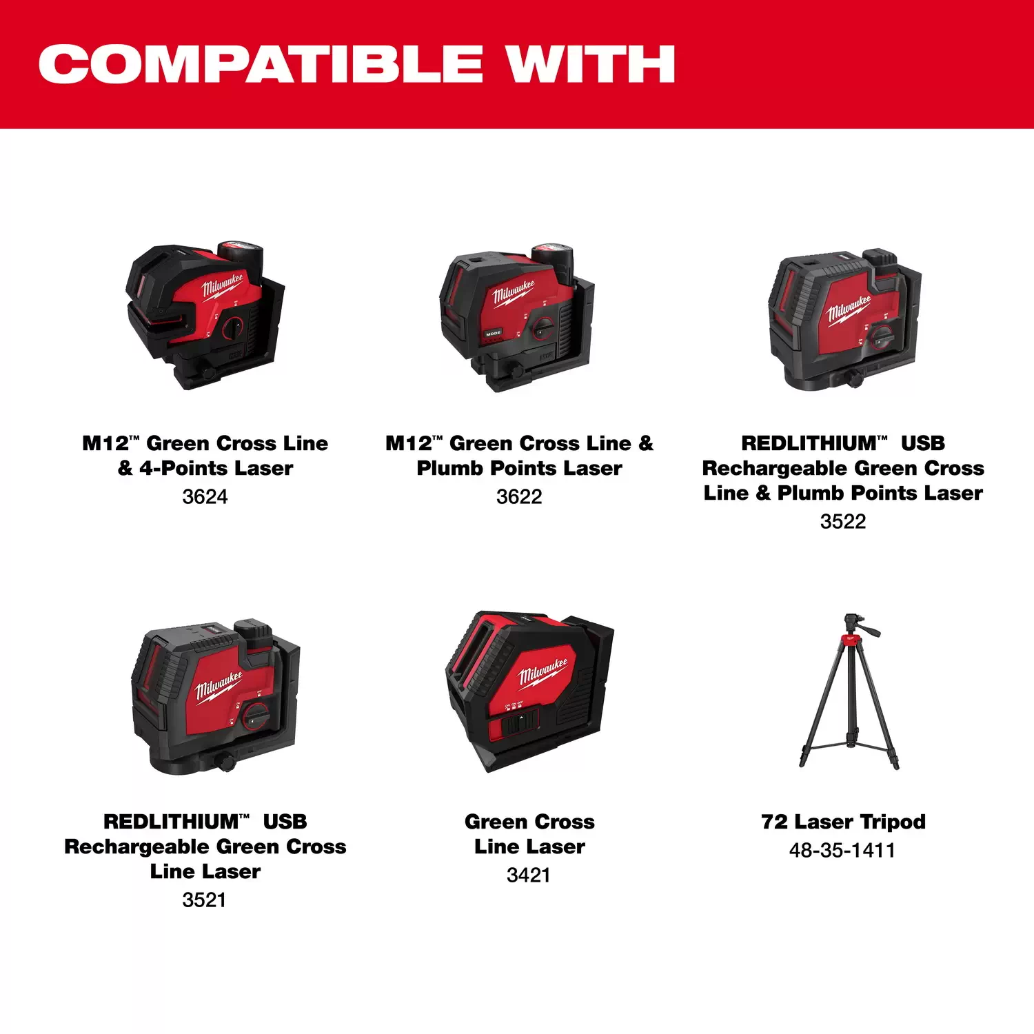 Milwaukee Alkaline Cross Laser with Laser Line Detector