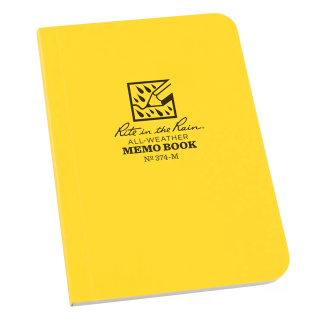 Rite in the Rain 374-M Yellow 3.5"x5" Soft Cover All-Weather Book, 56 Sheets