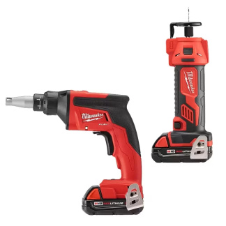 Milwaukee 2866-22CTP 2pc Combo Kit M18 FUEL 18V Brushless Drywall Screw Gun & Cutout Tool Kit